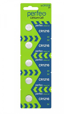 Батарейка Perfeo CR1216/5BL Lithium Cell