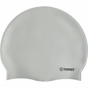Шапочка д/плав TORRES No Wrinkle SW12203SV силикон серебристый