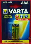Батарейка-аккумулятор Varta 800 mA BL2 AAА