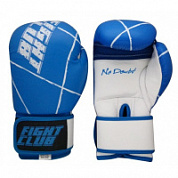 Перчатки бокс Fight Club BG-501FC кожа, сине-белый
