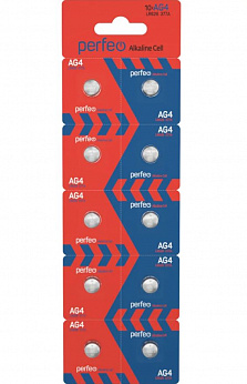 Батарейка Perfeo AG 4 LR626/10BL Alkaline Cell 377A
