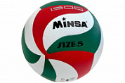 Мяч в/б Minsa 1500 PU 275 гр (бело/красно/зеленый)