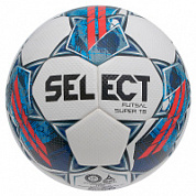  Мяч футзальный SELECT Futsal Super TV, р.4, FIFA  Approved, 32 п, термосшивка, бело-сине-красный