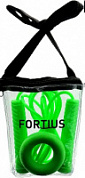 Скакалка с эспандером 40 кг "Fortius" Neon зелёный в сумке
