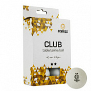 Шарик н/т Torres Club 2* d-40 мм белый 6 шт
