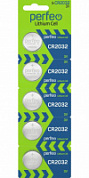 Батарейка Perfeo CR2032/5BL Lithium Cell