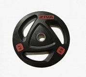 Диск обрезиненный d-51 см. 3 отверстия ZIVA 25 кг