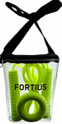 Скакалка с эспандером 30 кг "Fortius" Neon желтый в сумке
