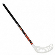 Клюшка для флорбола RealStick Tribal Jr, 70см, прямой крюк, пластик черн-бел-оранж