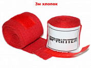 Бинт бокс 3 м х/б хлопок Sptinter красный