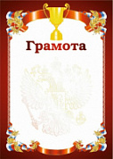 Грамота РФ кубок красная