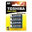 Батарейка TOSHIBA LR06 AA BL4