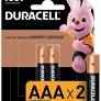 Батарейка DURACELL Basic LR03 AAA BL2