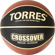 Мяч баскетбольный TORRES Crossover B32097 р.7 синт. кожа корич.