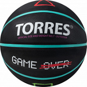 Мяч баскетбольный TORRES Game Over, р,7 резина , нейлон. корд, бут.камера.