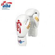Перчатки бокс Green Hill World Boxing AIBA BGS-1213WC бело-красный