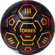 Мяч футбольный TORRES Freestyle Grip р.5, 32 панели PU  ручная сш, черно-желт-красный F323765