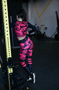 Легинсы MANSEN Pink military stripes розовые милитари с полосками