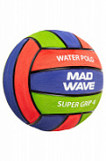 Мяч для водного поло Mad Wave Super Grip Pro р.4, синий