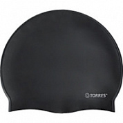 Шапочка д/плав TORRES Flat SW12201BK силикон черный