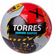 Мяч футбольный TORRES Junior-5 Super, р.5, ПУ, 4 сл, 12 п, гибр.сш, крас-черн-сер