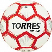 Мяч футбольный TORRES BM 300, р.4 28 панели, PU, 2 подкл. слоя, ручная сш. F320744