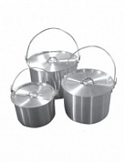 Набор котлов алюм. с крышкой 4,8 л + 9 л TRC-085