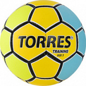 Мяч для гандбола TORRES Training р.3 латекс, 4 подкл.слоев желто голубой