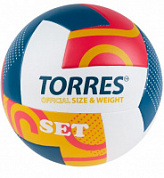 Мяч волейбольный TORRES Set арт.V32345,р.5  синт.кожа ТПУ, клееный